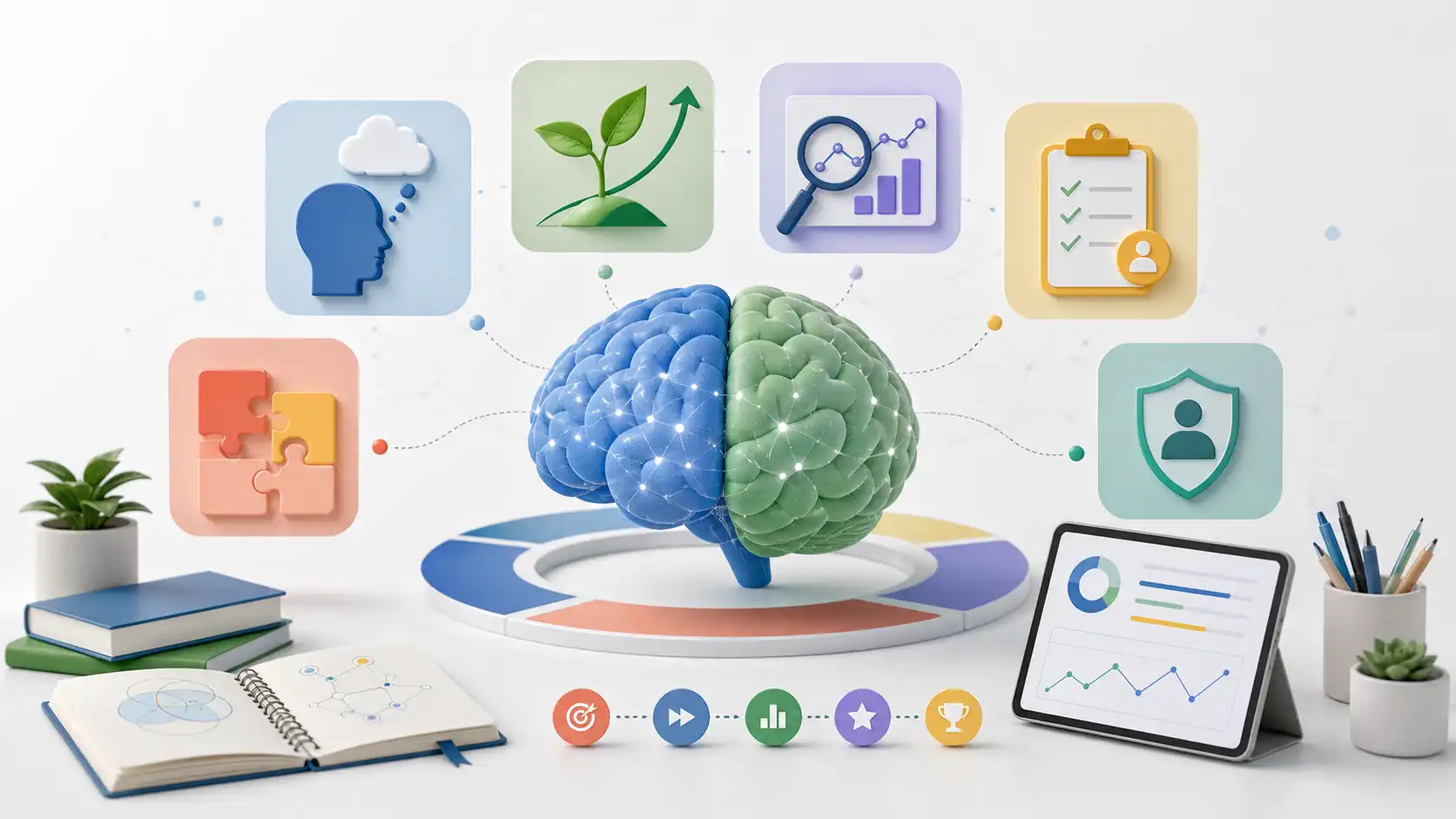 Learning science and executive function concept graphic